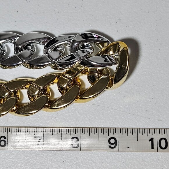 Elegant Gold Silver Tone Chunky Chain Statement Bracelet Fashion Jewelry Women - Picture 5 of 5